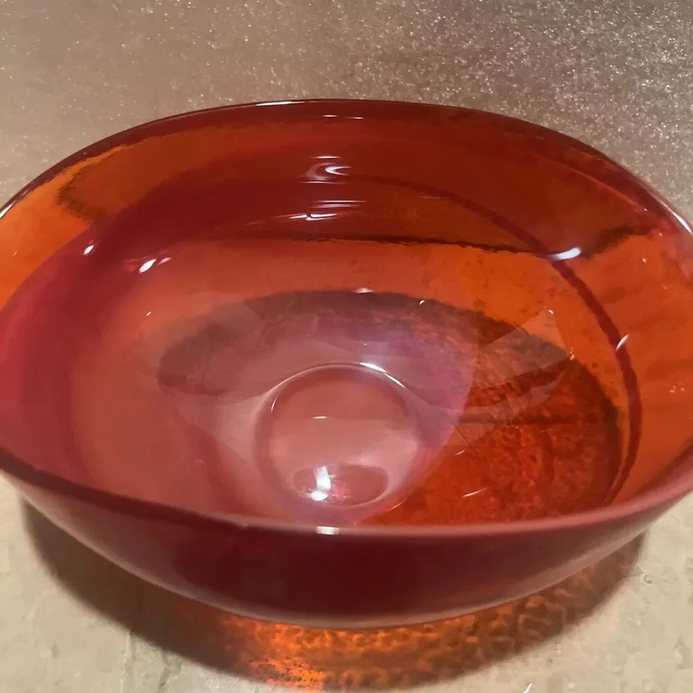 Murano Glass Sunset Bowl Crate & Barrel Small Made in Italy